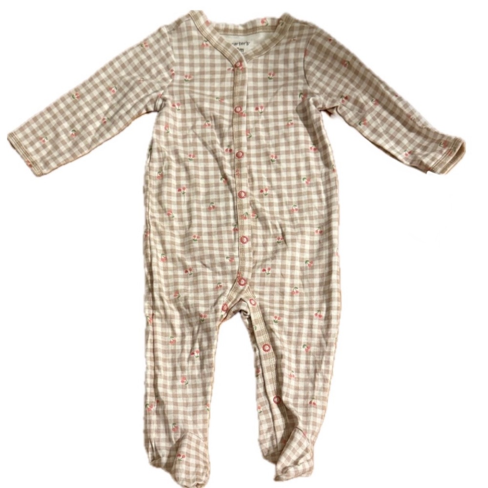 Carter’s Baby Girl Cherry Print Footed 1 Piece